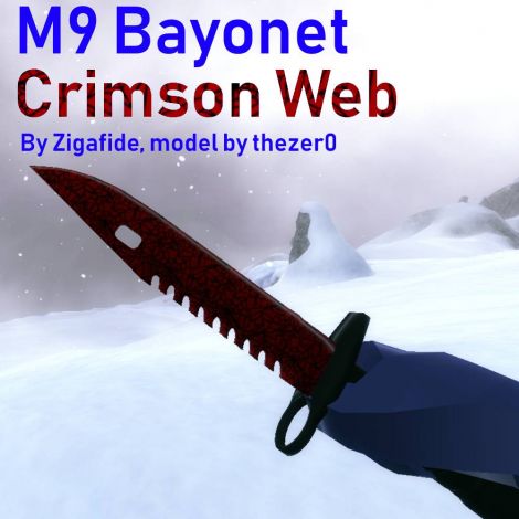 M9 Bayonet Crimson Web Knife
