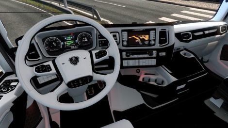 Scania 2016 Black & White Interior