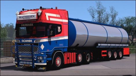 Scania R580 Mathiesen transport+ Cistern Trailer