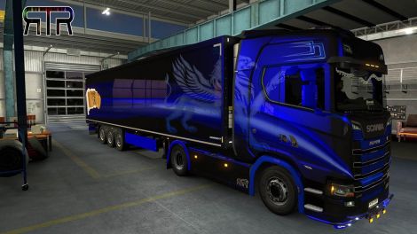 Скин «Griffin Combo Blue for Scania Next Gen and Krone Coolliner»