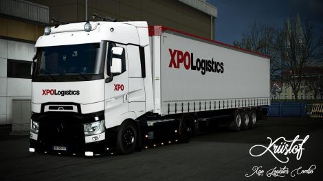 Скин «XPO Logistics для Renault T Range и своего прицепа Krone»