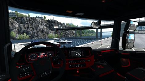 Scania S&R CMI Black & Red Interior