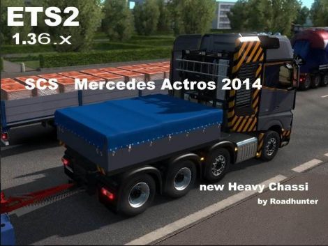 Mercedes Actros 2014 Heavy Chassi 8x4 + прицепы