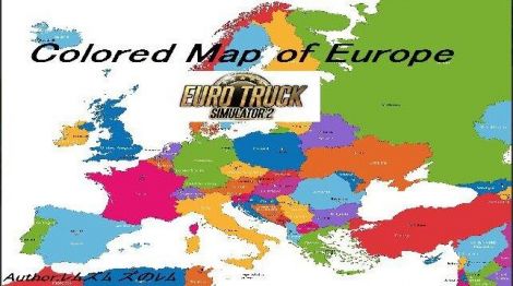 Colored Map of Europe
