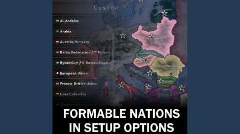 Formable Nations In Setup Options