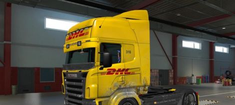 Dirty DHL Skin для Scania RJL